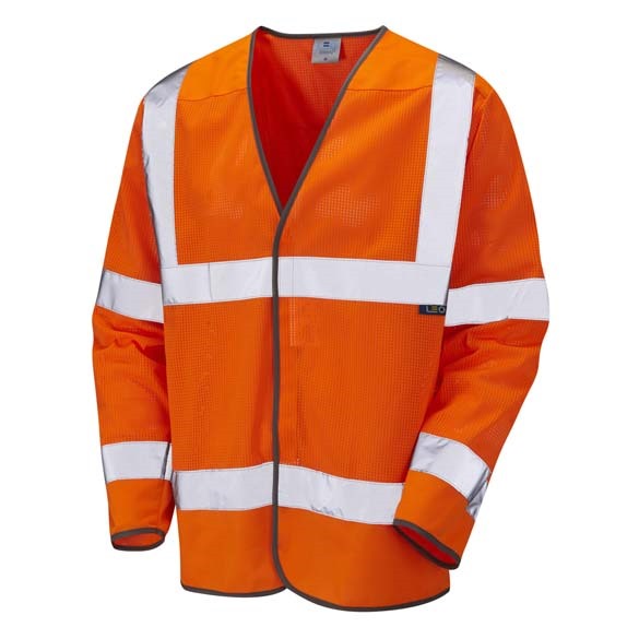 LEO WORKWEAR FREMINGTON ISO 20471 Cl 3 Coolviz Sleeved Waistcoat