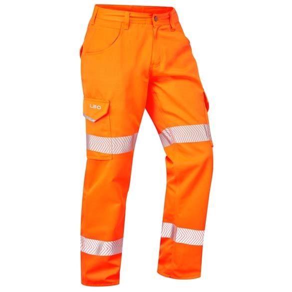 LEO WORKWEAR YELLAND ISO 20471 Cl 1 Lightweight Poly/Cotton Cargo Trouser