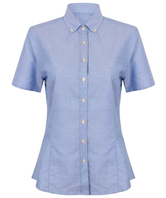 Women&#39;s modern short sleeve Oxford shirt