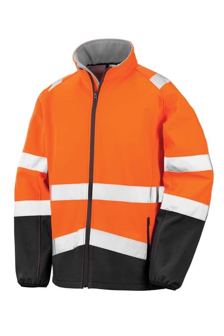 Printable safety softshell jacket